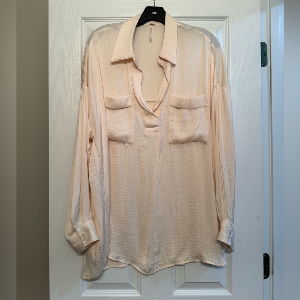 Free People Cream Blouse